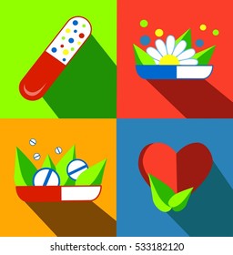 medical  on the colored background