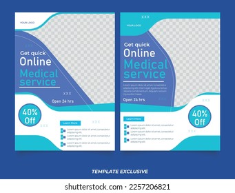 Medical online clinic social media post