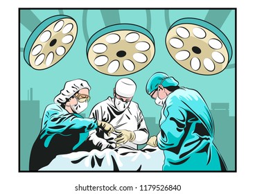 Medical Operation Vector Illustration