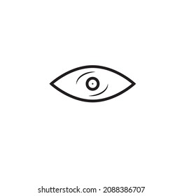 medical ophthalmology eye icon symbol vector file.