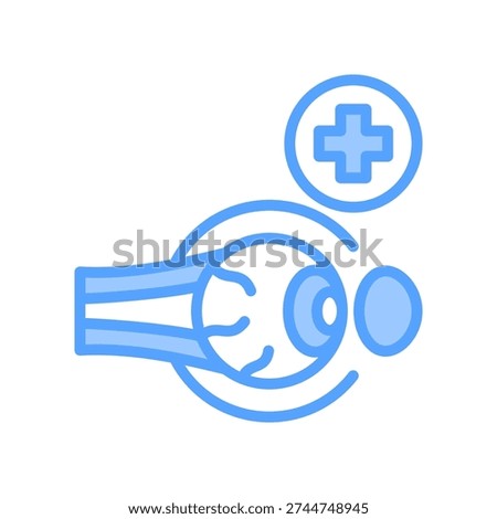 Medical Optics Icon blue Vector Illustration