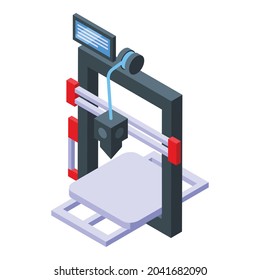 Medical Organ Printer Icon Isometric Vector. Engineering Bioprinting. Bio Science