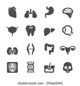 medical and organs icon set, vector eps10.