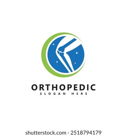 Design de logotipo de cuidado articular ortopédico médico