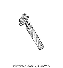 Medical Otoscope Line Art Illustration Creative Logo