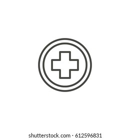 medical outline icon vector