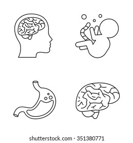 Medical outlines vector icons