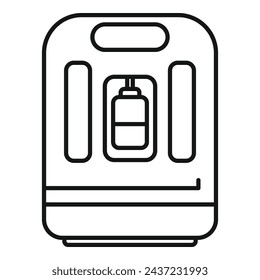 Medical oxygen device icon outline vector. Clinic concentrator. Control disease