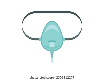 Medical oxygen mask. Simple flat illustration.