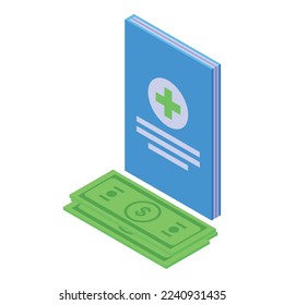 Medical passport icon isometric vector. Health vaccine. Pass control