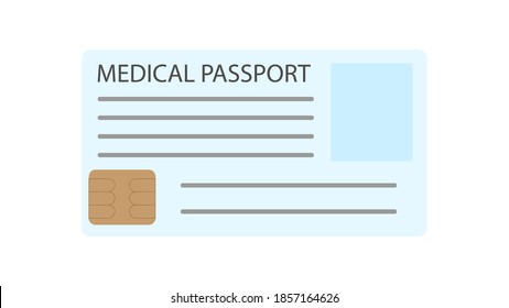 Pasaporte médico. Imagen vectorial, eps 10