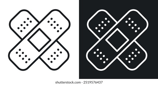 Correção médica ícone preto e branco.