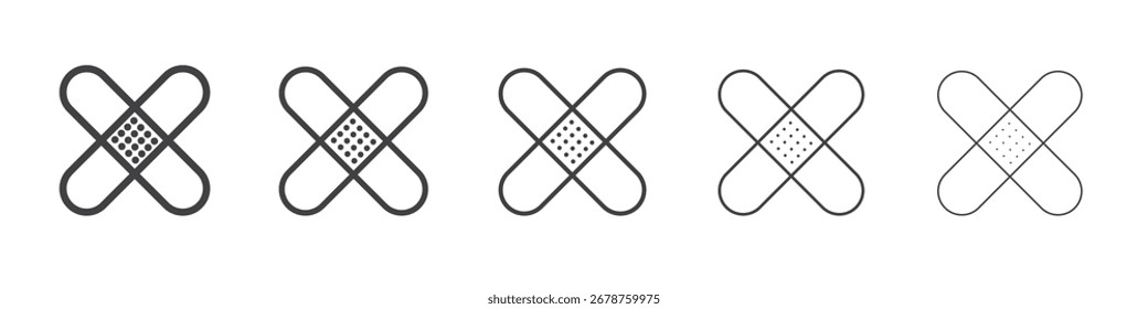 Medizinisches Patch-Icon-Design, Logo, App, UI. Vektorgrafik, EPS