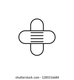 medical patch icon. Element of medicine for mobile concept and web apps illustration. Thin color line icon for website design and development, app development