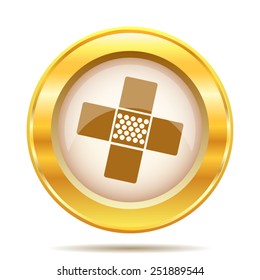 Medical patch icon. Internet button on white background. EPS10 vector. 