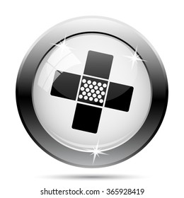 Medical patch icon. Internet button on white background. EPS10 vector.
