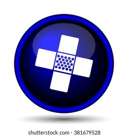 Medical patch icon. Internet button on white background. EPS10 vector