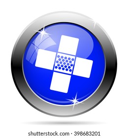 Medical patch icon. Internet button on white background. EPS10 vector
