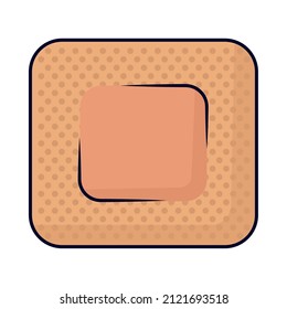 icono del parche médico en fondo blanco