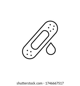 medical patch line icon. Signs and symbols can be used for web, logo, mobile app, UI, UX