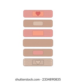 Medical patch. Multicolored protective patches.