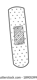MEDICAL PATCH ON A WHITE BACKGROUND IN VECTOR