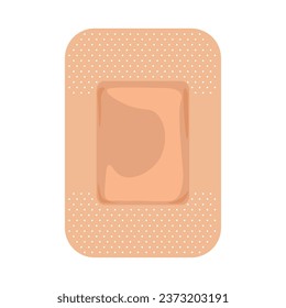 Medical patch on white background