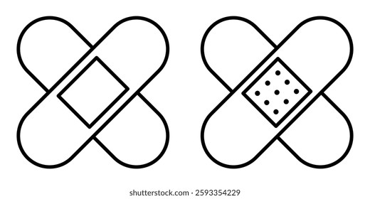 Medical patch plaster icon symbol 
