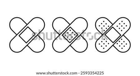 Medical patch plaster icon symbol 