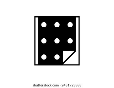 Medical patch sheet. Simple illustration in black and white.
