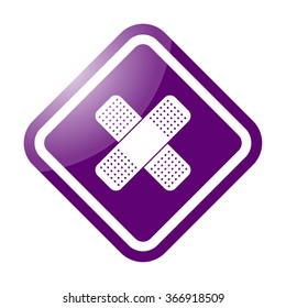 Medical patch simple icon on colorful background