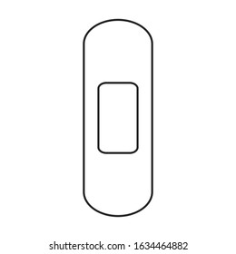 Medical patch vector icon.Outline.line vector icon isolated on white background medical patch.