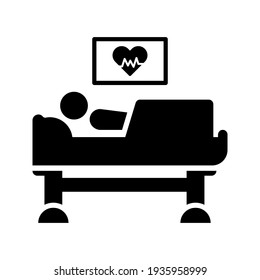 Medical patient treatment icon. vector graphics