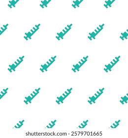 Medical Pattern, 8 bit syringe vector background. Great for mobile app, web design, banner, etc.