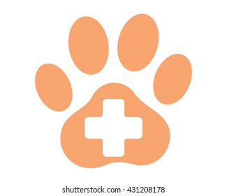 medical paw animal fauna zoo pet care image vector