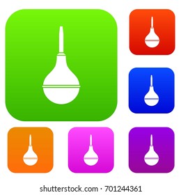 Medical pear set icon in different colors isolated vector illustration. Premium collection