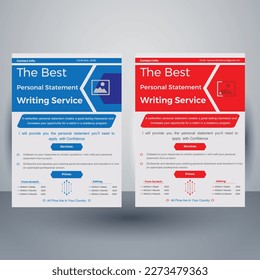 Medical personal statement writteing postar and flyer