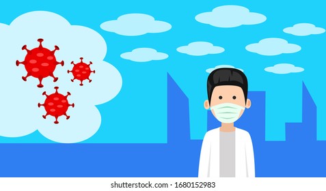 medical personnel will treat corona virus. corona virus vector