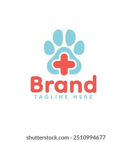 Clínica médica para mascotas Cuidado de mascotas Logotipo de la clínica veterinaria