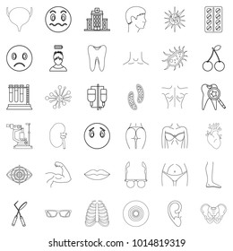 Medical Pharmaceutical Icons Set Outline Set Stock Vector (Royalty Free ...