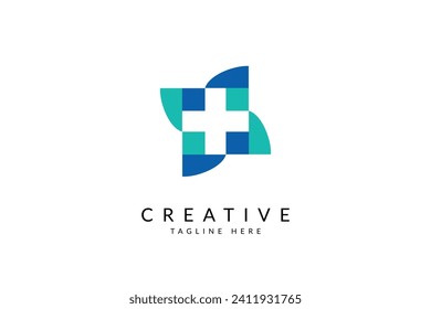 Medical and pharmaceutical logo icon vector.