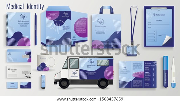 Download Medical Pharmacy Branding Identiy Elements Design Stock Vector (Royalty Free) 1508457659