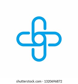 Medical Pharmacy Geometric Cross Business Company Vector Logo Design