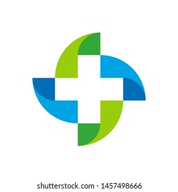 Medical Pharmacy Geometric Cross Business Company Vector Logo Design