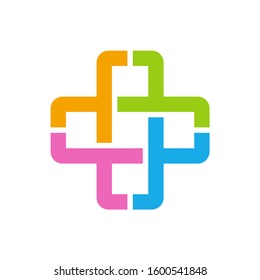 Medical Pharmacy Geometric Cross Business Company Vector Logo Design	
