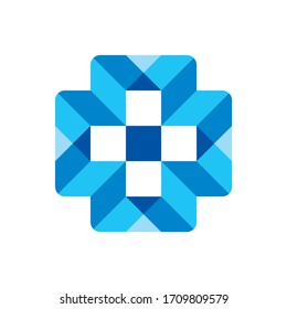 Medical Pharmacy Geometric Cross Business Company Vector Logo Design