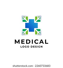 medical pharmacy and herbal logo design	
