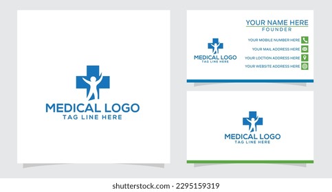 Medical pharmacy hospital human logo design template.- vector illustrator