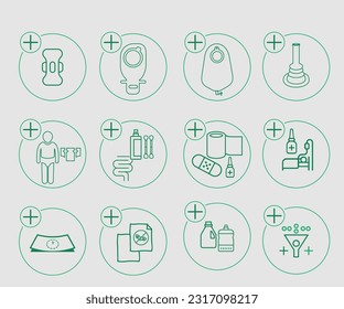 Medical pharmacy icon set treatment 