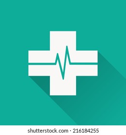 medical pharmacy icon , vector illustration , flat design